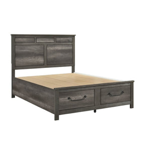 English Elm California King Bedroom Set Three Piece Faux Wood Melamine with Gunmetal Hardware B011S06627