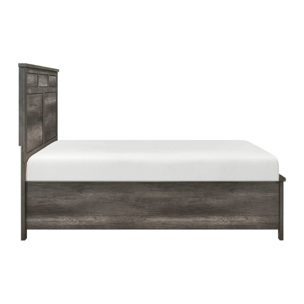 English Elm California King Bedroom Set Three Piece Faux Wood Melamine with Gunmetal Hardware B011S06627