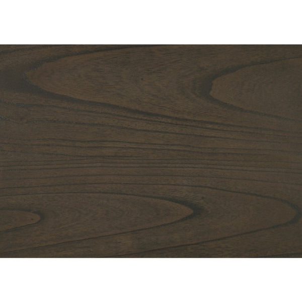 English Elm California King Bedroom Set Chenille Tufted Headboard Wire Brushed Walnut Finish B011S06654
