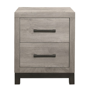 English Elm Full Panel Bed Nightstand and Chest Set Modern Industrial Melamine Bedroom Furniture B011S06719