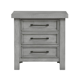 English Elm Eastern King Sleigh Bed Nightstand and Chest Set Mango Veneer Transitional Suite B011S06785