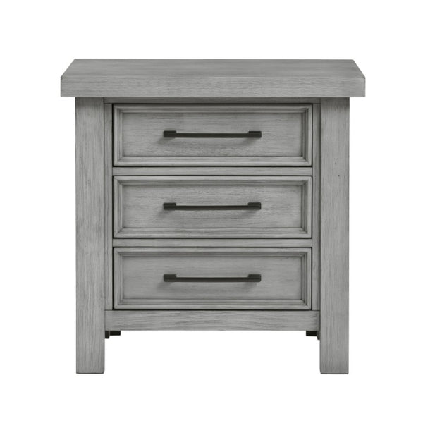 English Elm Eastern King Sleigh Bed Nightstand and Chest Set Mango Veneer Transitional Suite B011S06785