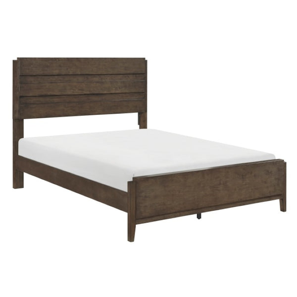 English Elm California King Bedroom Set Solid Rubberwood Slatted Bed Nightstand Five Drawer Chest B011S06798