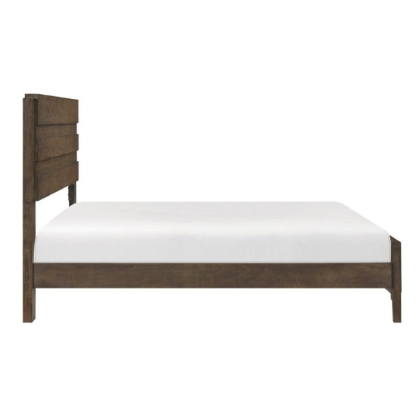 English Elm California King Bedroom Set Solid Rubberwood Slatted Bed Nightstand Five Drawer Chest B011S06798