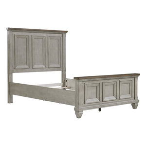 English Elm Eastern King Panel Bed Nightstand Set Rustic Two Tone Farmhouse Bedroom Furniture B011S06826