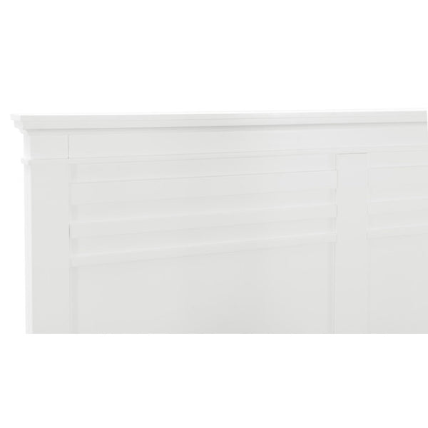 English Elm Full Bedroom Set Three Piece White Farmhouse Bed with Two Wood Nightstands B011S07086