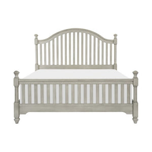 English Elm Eastern King Bedroom Set Pine Oak Slat Headboard Farmhouse Style with Two Nightstands B011S07132