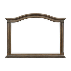 English Elm Night Stand Dresser Mirror Chest 4 Piece Bedroom Set Knotty Pecan Wood Veneer B011S07140