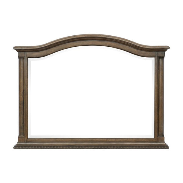 English Elm Night Stand Dresser Mirror Chest 4 Piece Bedroom Set Knotty Pecan Wood Veneer B011S07140