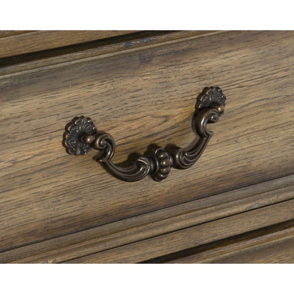 English Elm Night Stand Dresser Mirror Chest 4 Piece Bedroom Set Knotty Pecan Wood Veneer B011S07140