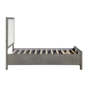 English Elm Twin Platform Bedroom Set with Nightstand and Chest in Two-Tone Ivory Gray Finish B011S07166