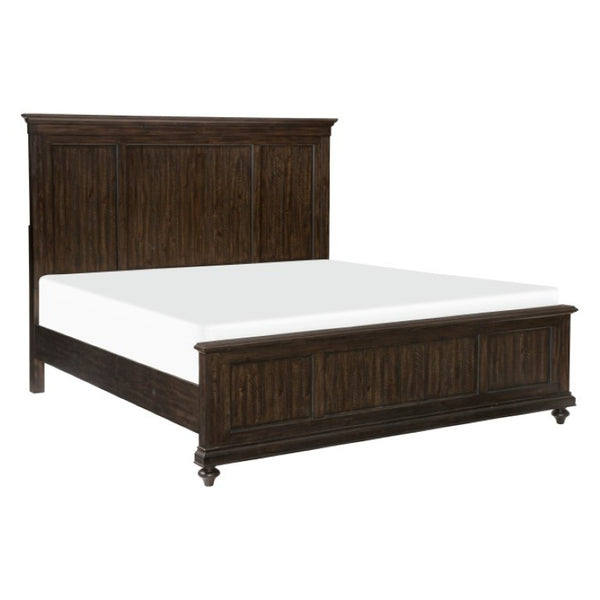 English Elm Queen Bed and Nightstand Set Artisan Acacia Veneer Driftwood Charcoal Bedroom B011S07168