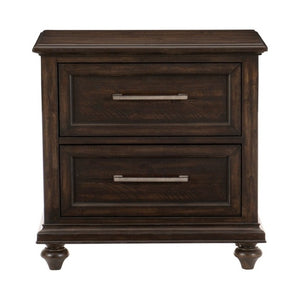 English Elm Queen Bedroom Set with Nightstand and Chest in Hand-Textured Acacia Driftwood Finish B011S07169