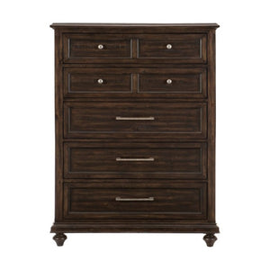 English Elm Queen Bedroom Set with Nightstand and Chest in Hand-Textured Acacia Driftwood Finish B011S07169