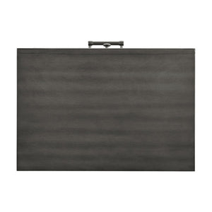 English Elm Eastern King Storage Bed Set with LED Shelves USB Charging and Gray Veneer Finish B011S07183