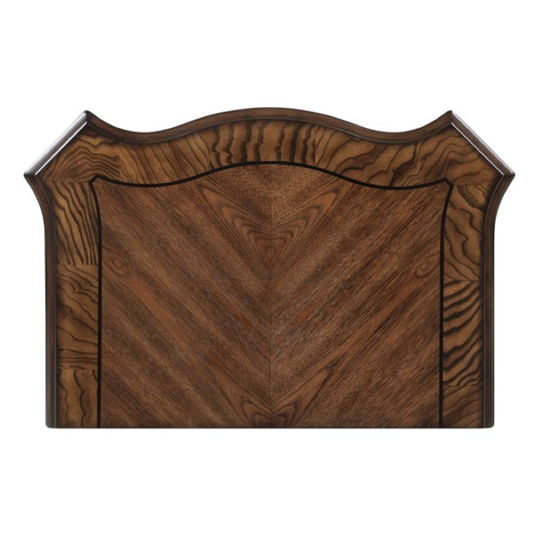 English Elm Night Stand Dresser Mirror Chest 4 Piece European Pecan Burl Veneer Bedroom Set B011S07287