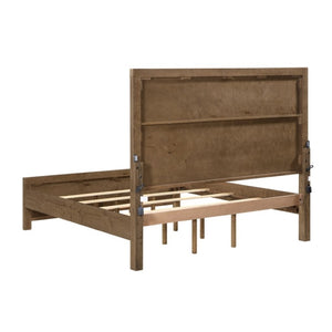 English Elm California King Bedroom Set French Oak Veneer with USB Charging Nightstands Included B011S07337