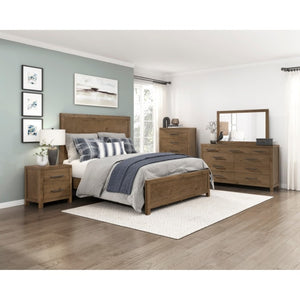 English Elm California King Bedroom Set French Oak Veneer with USB Charging Nightstands Included B011S07337