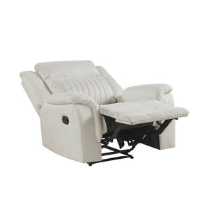 English Elm Contemporary Reclining Sofa Loveseat Chair Set Beige Microfiber Tab Pull Living Room B011S07366
