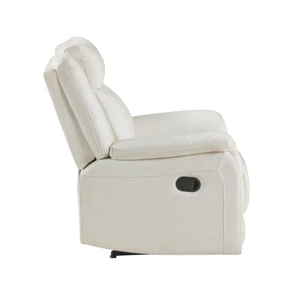 English Elm Contemporary Reclining Sofa Loveseat Chair Set Beige Microfiber Tab Pull Living Room B011S07366