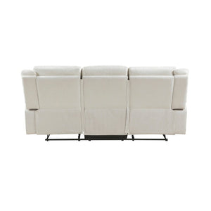 English Elm Contemporary Reclining Sofa Loveseat Chair Set Beige Microfiber Tab Pull Living Room B011S07366