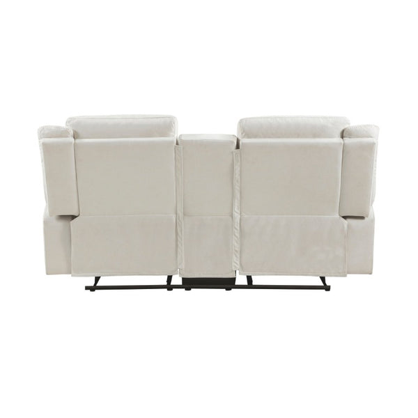 English Elm Contemporary Gray Microfiber Reclining Sofa and Loveseat Set for Modern Living Rooms Beige 2pc Set B011S07367