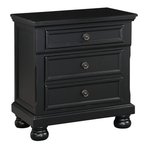 English Elm Eastern King Sleigh Platform Bed Set with Dresser Chest and Nightstands Black Finish B011S07395