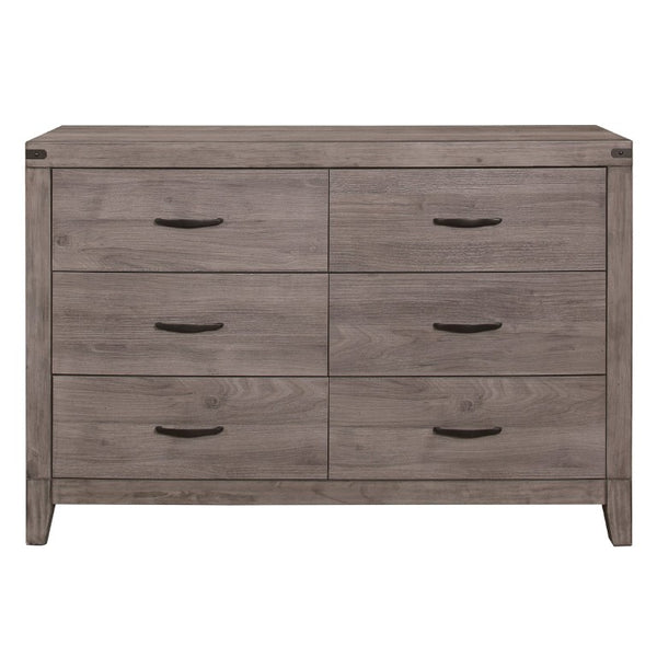 English Elm Twin Platform Bedroom Set Industrial Weathered Wood with Trundle and Bookcase Headboard B011S07437