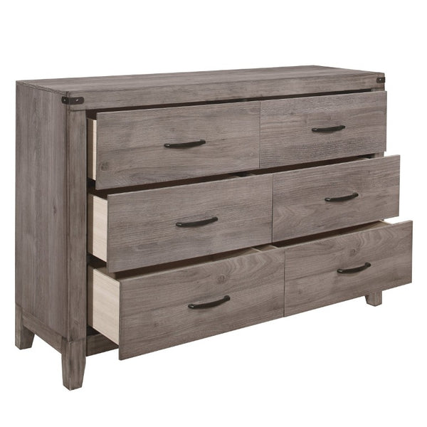 English Elm Twin Platform Bedroom Set Industrial Weathered Wood with Trundle and Bookcase Headboard B011S07437