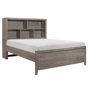 English Elm Twin Platform Bedroom Set with Trundle Bookcase Headboard Industrial Storage Six Piece B011S07438