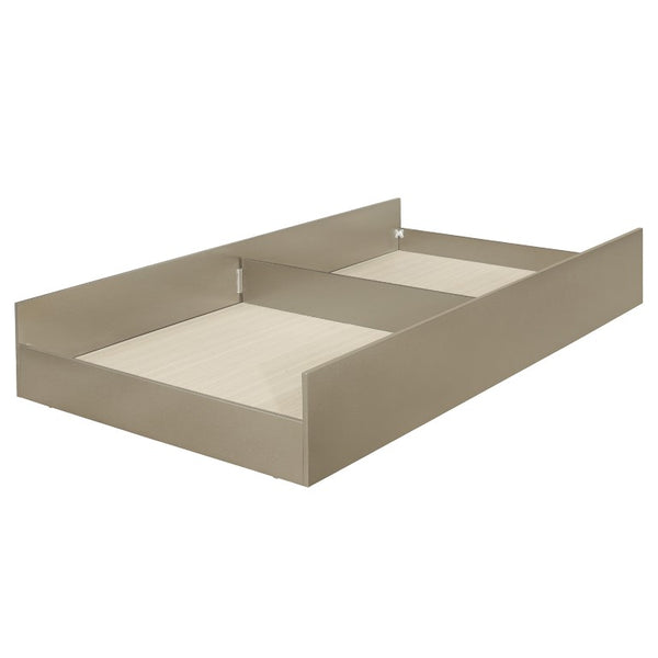 English Elm Twin Glam Bedroom Set with LED Headboard Diamond Panels Trundle and Metallic Finish B011S07490