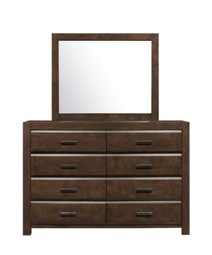 English Elm Queen Panel Bedroom Set with Dresser Mirror and Nightstands in Espresso Finish B011S07508