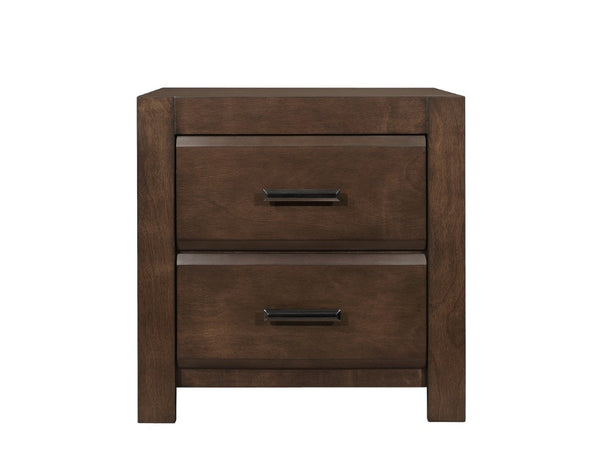 English Elm Queen Panel Bedroom Set with Dresser Mirror and Nightstands in Espresso Finish B011S07508