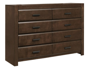 English Elm Queen Panel Bedroom Set with Dresser Mirror and Nightstands in Espresso Finish B011S07508