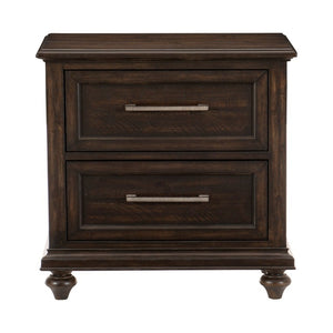 English Elm Queen Bed Nightstand and Chest Set Acacia Veneer Reclaimed Wood Transitional Bedroom B011S07517