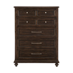 English Elm Queen Bed Nightstand and Chest Set Acacia Veneer Reclaimed Wood Transitional Bedroom B011S07517