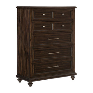 English Elm Queen Bed Nightstand and Chest Set Acacia Veneer Reclaimed Wood Transitional Bedroom B011S07517
