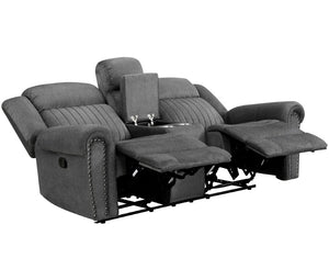 English Elm 3Pc Manual Reclining Living Room Set Microfiber Upholstered Sofa Loveseat and Chair B011S07599