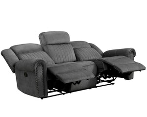 English Elm 3Pc Manual Reclining Living Room Set Microfiber Upholstered Sofa Loveseat and Chair B011S07599