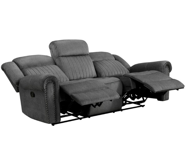 English Elm 3Pc Manual Reclining Living Room Set Microfiber Upholstered Sofa Loveseat and Chair B011S07599