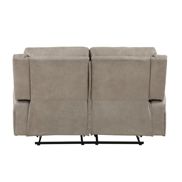 English Elm Brown Microfiber Reclining Sofa Loveseat Rocker Chair Set with Solid Wood Frame Brown 3pc B011S07607