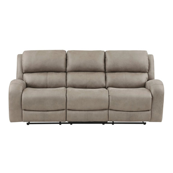 English Elm Brown Microfiber Reclining Sofa Loveseat Rocker Chair Set with Solid Wood Frame Brown 3pc B011S07607