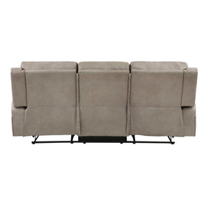 English Elm Brown Microfiber Reclining Sofa and Loveseat Set with Pocket Coil Comfort Transitional Style B011S07608