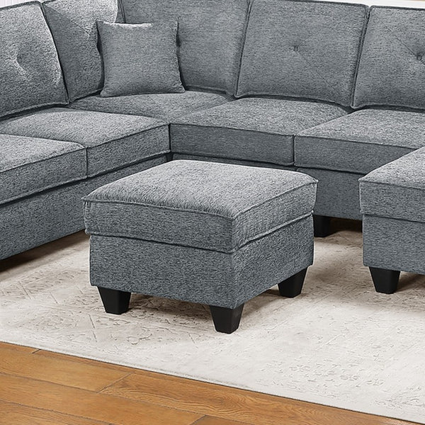 English Elm Black Corduroy Reclining Sectional with Cup Holders for Spacious Living Rooms Light Gray Chenille, Foam+Spring, Plastic, Plywood B011S07616
