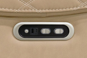English Elm Top Grain Leather Power Reclining Sofa Set with USB Charging and Cup Holders B011S07622