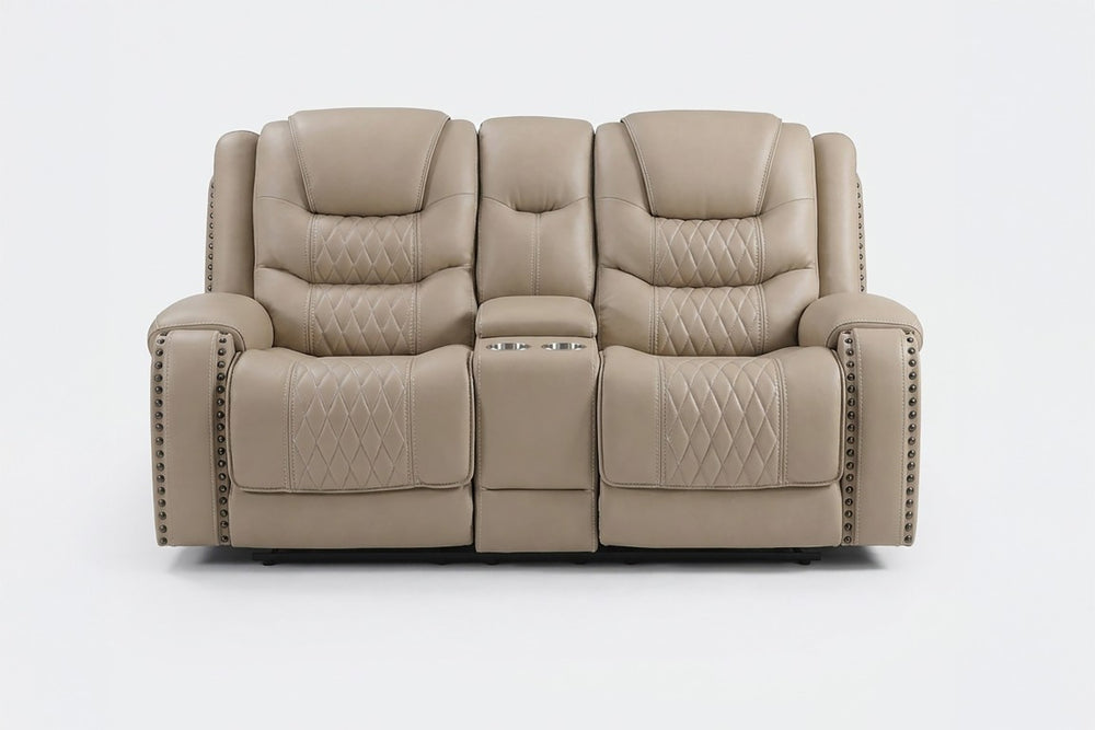 English Elm Top Grain Leather Match Power Motion Seating with Zero Gravity and USB Charging 2pc Set (Loveseat & Recliner Chair) B011S07623