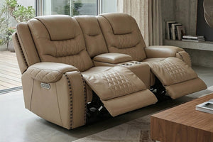 English Elm Top Grain Leather Match Power Motion Seating with Zero Gravity and USB Charging 2pc Set (Loveseat & Recliner Chair) B011S07623