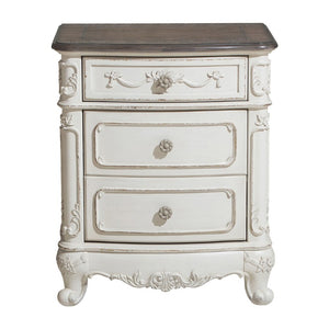 English Elm Antique White Victorian Four Piece Kids Bedroom Collection with Carved Floral Hardware B011S07642