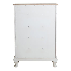 English Elm Antique White Victorian Four Piece Kids Bedroom Collection with Carved Floral Hardware B011S07642