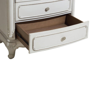 English Elm Antique White Victorian Four Piece Kids Bedroom Collection with Carved Floral Hardware B011S07642